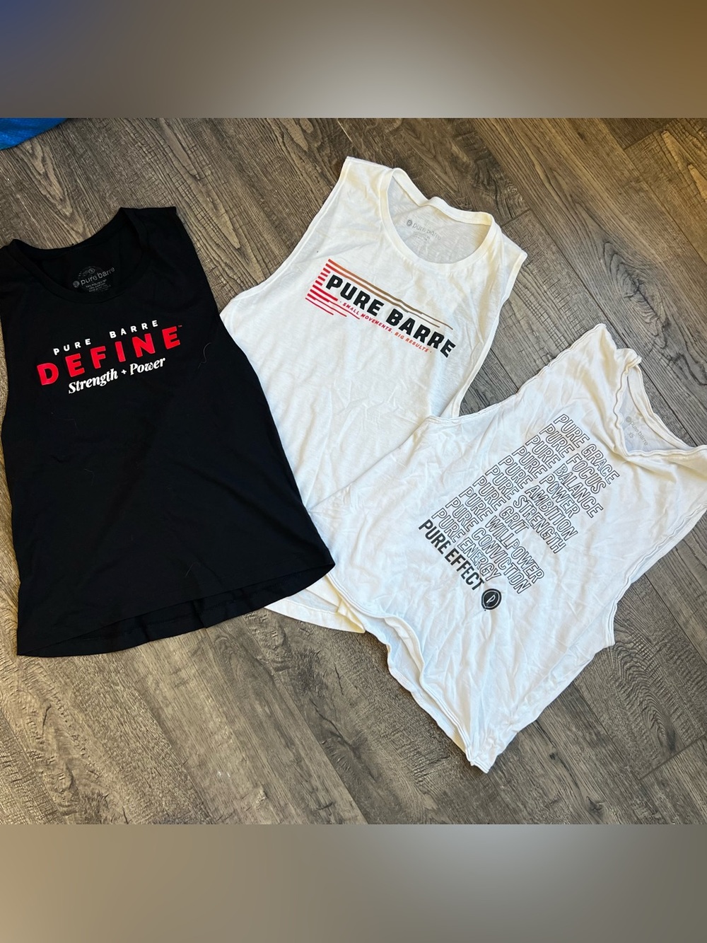 Pure Barre White Tanks